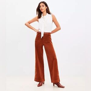 LOFT Palmer Wide Leg Pants in Brushed Corduroy